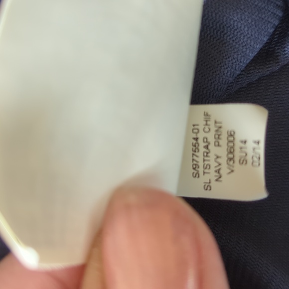 Old Navy T-Strap Chiffon Geometric Boho Maxi Dress S Blue Pink - Picture 13 of 16